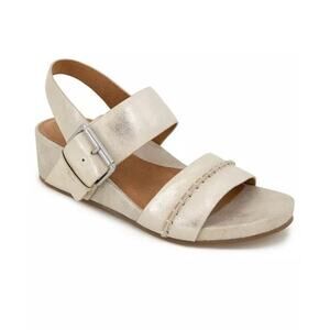 Gentle Souls Women's Giulia Two Band Wedge Sandals Size 6.5